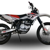 Escape compatível com Beta RR 125 Enduro Lc 4t 2010-2018, Deeptone Inox, Escape legal, homologado, silenciador com db killer removível e tubo de ligação específico 