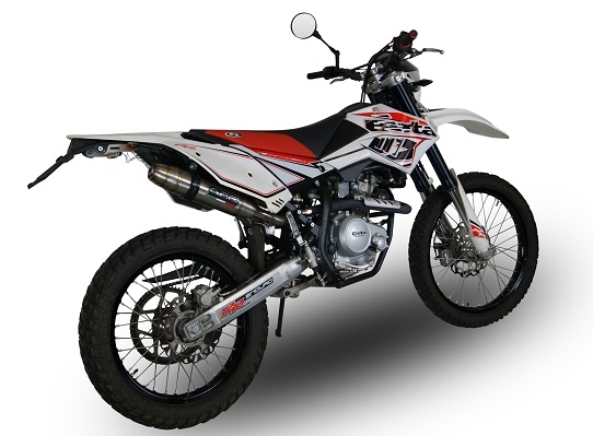 Escape compatível com Beta RR 125 Enduro Lc 4t 2010-2018, Deeptone Inox, Escape legal, homologado, silenciador com db killer removível e tubo de ligação específico 