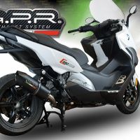 Escape compatível com Bmw C 650 Sport 2016-2020, Furore Evo4 Nero, Escape legal, homologado, silenciador com db killer removível e tubo de ligação específico 