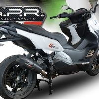 Escape compatível com Bmw C 650 Sport 2016-2020, GP Evo4 Black Titanium, Escape legal, homologado, silenciador com db killer removível e tubo de ligação específico 