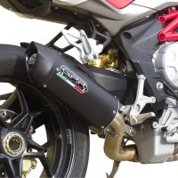 Escape compatível com Mv Agusta Brutale 800 2012-2016, Furore Nero, Escape legal, aprovado, com db killer removível, tubo de conexão e conversor catalítico 