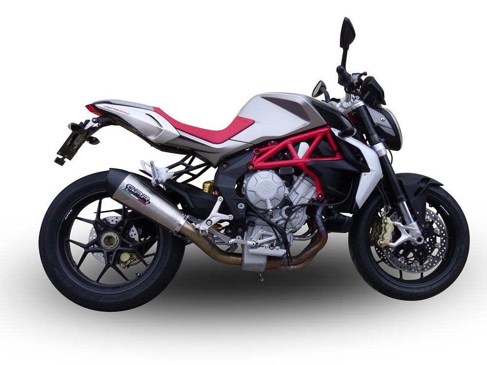 GPR escape compatível com  Mv Agusta Brutale 800 2017-2020, New Grand Prix Evo Titanium, Escape legal, homologado, silenciador com catalisador, db killer removível e tubo de ligação específico 