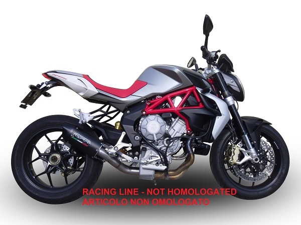 Escape compatível com Mv Agusta Brutale 800 2017-2020, Furore Evo4 Nero, Escape legal, homologado, silenciador com catalisador, db killer removível e tubo de ligação específico 