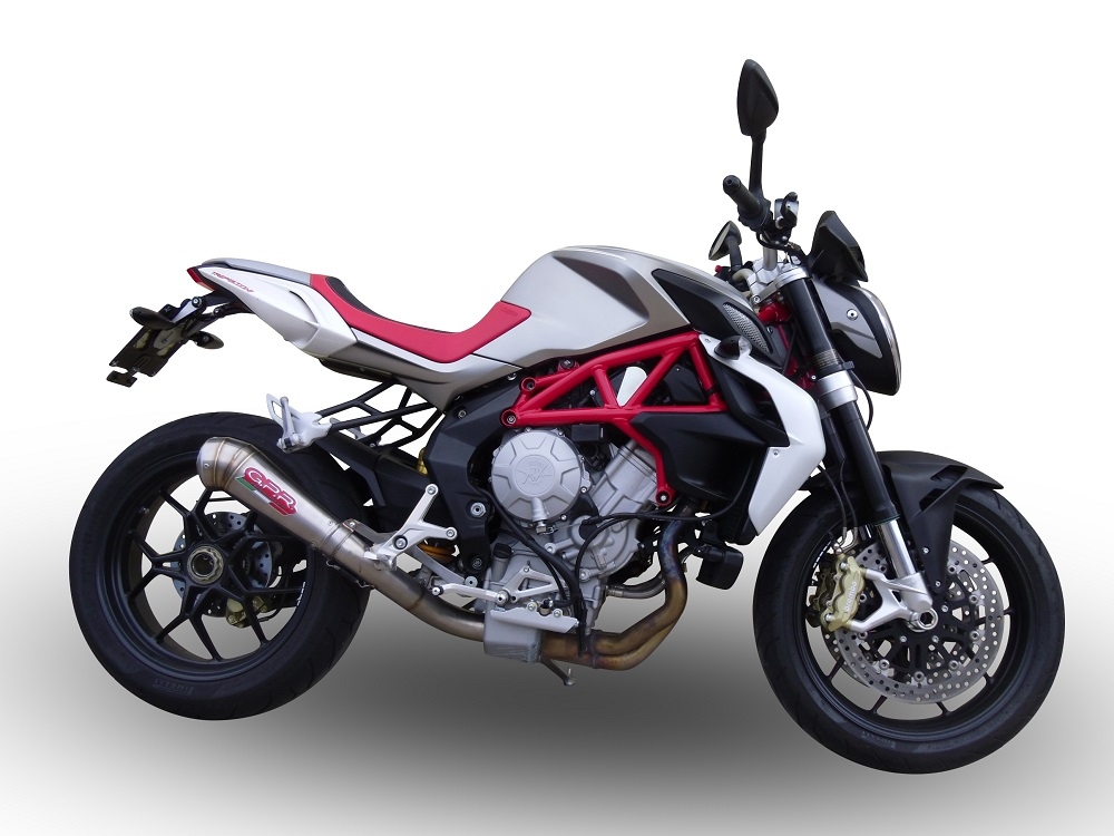 Escape compatível com Mv Agusta F3 800 2013-2016, Powercone Evo, Escape legal, aprovado, com db killer removível, tubo de conexão e conversor catalítico 