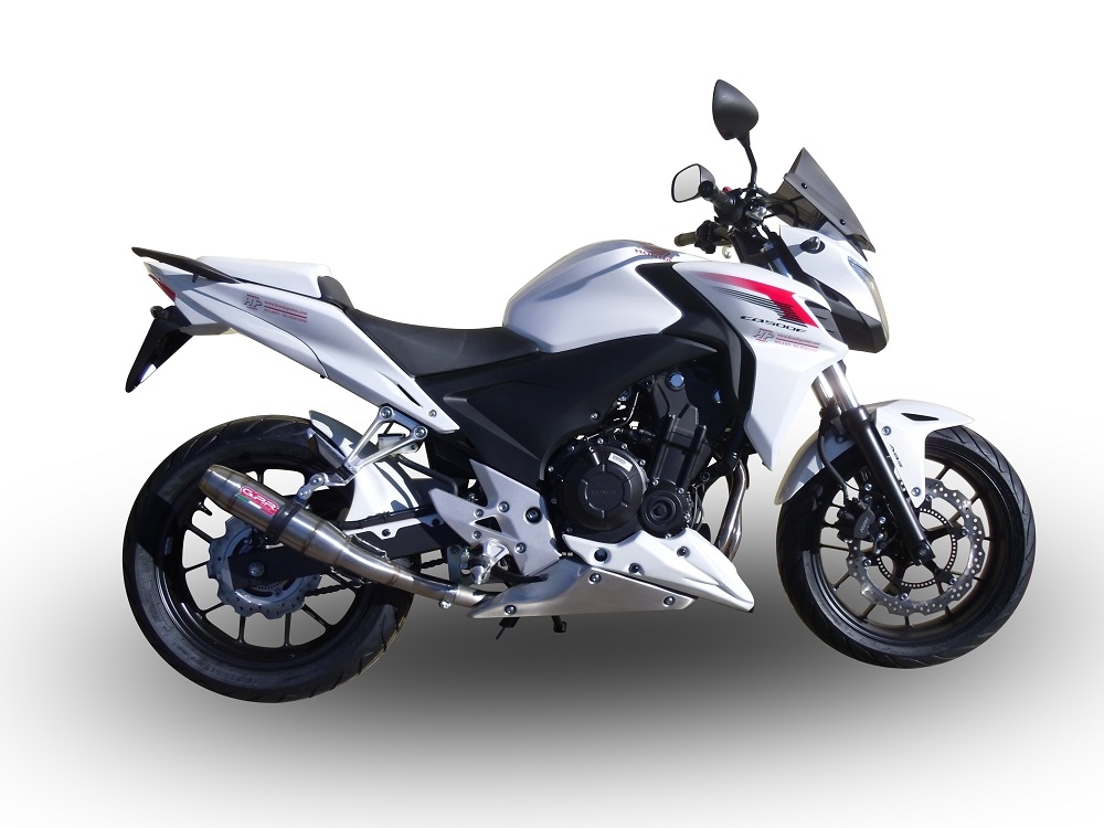 Escape compatível com Honda Cb 500 F 2021-2025, Deeptone Inox, Escape legal, homologado, silenciador com db killer removível e tubo de ligação específico 