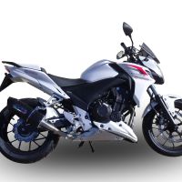 Escape compatível com Honda Cb 500 F 2013-2015, Furore Nero, Escape legal, homologado, silenciador com db killer removível e tubo de ligação específico 