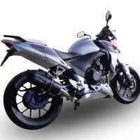 Escape compatível com Honda Cb 500 F 2013-2015, Furore Nero, Escape legal, homologado, silenciador com db killer removível e tubo de ligação específico 