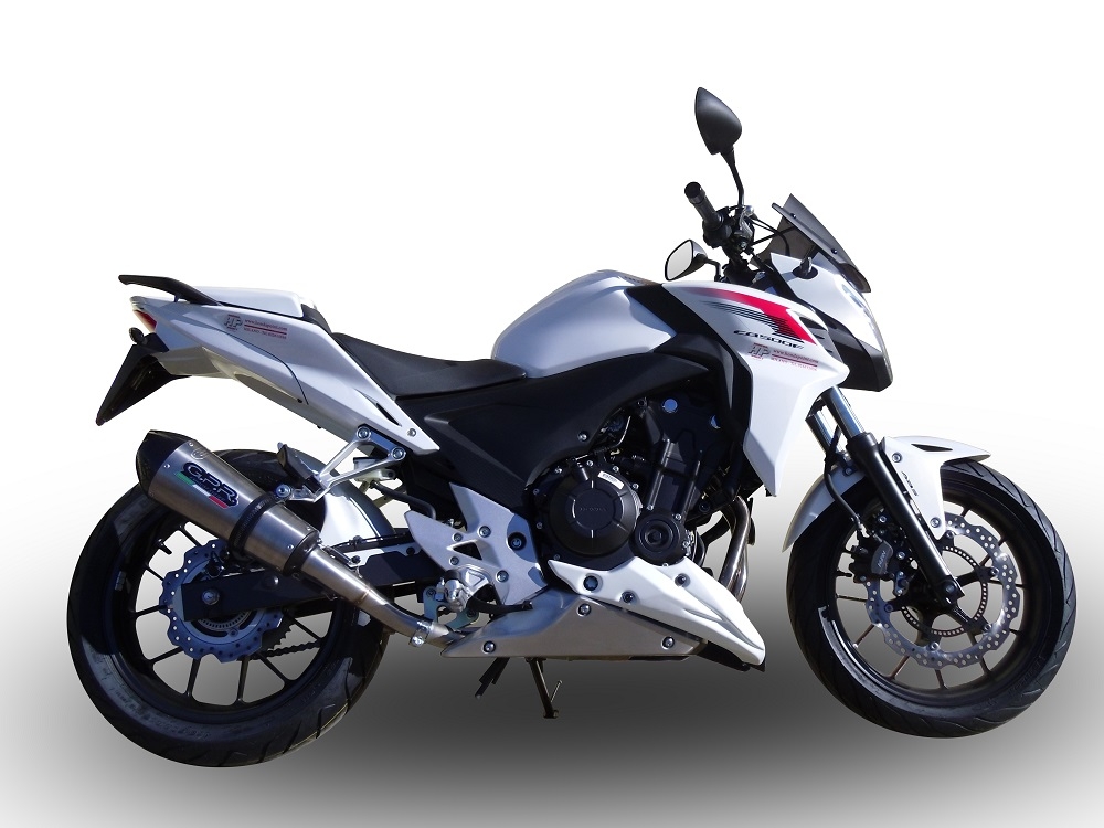 GPR escape compatível com  Honda Cb 400 F 2013-2015, New Grand Prix Evo Titanium, Escape legal, homologado, silenciador com db killer removível e tubo de ligação específico 