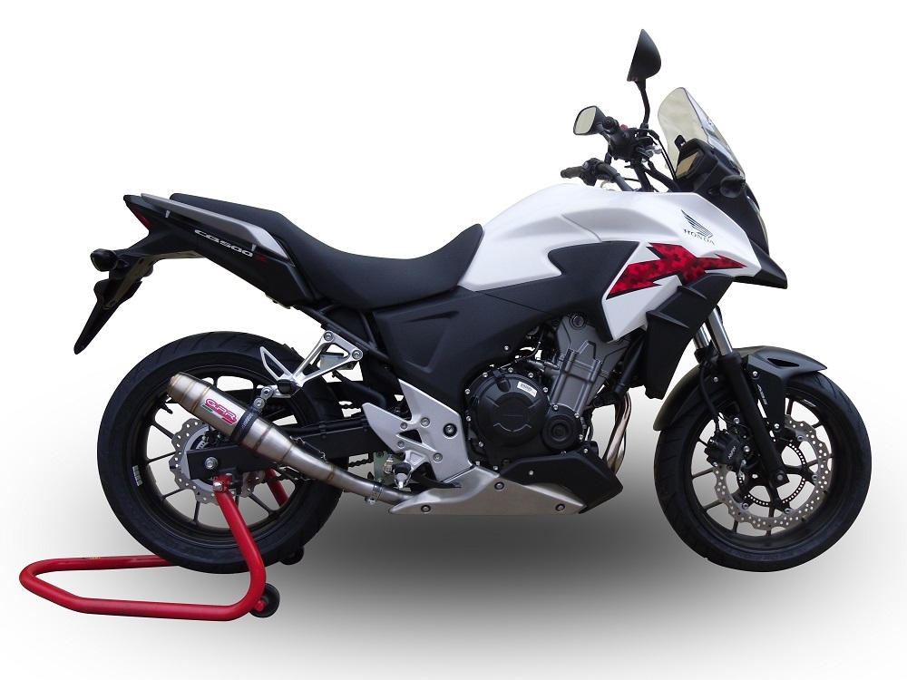 Escape compatível com Honda Cb 400 X 2019-2025, Deeptone Inox, Escape legal, homologado, silenciador com db killer removível e tubo de ligação específico 