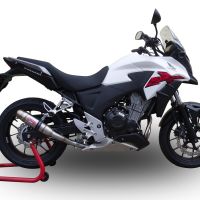 Escape compatível com Honda Cb 400 X 2019-2025, Deeptone Inox, Escape legal, homologado, silenciador com db killer removível e tubo de ligação específico 