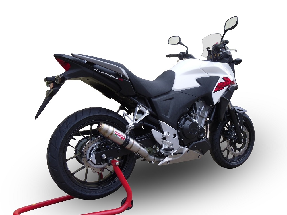 Escape compatível com Honda Cb 400 X 2019-2025, Deeptone Inox, Escape legal, homologado, silenciador com db killer removível e tubo de ligação específico 