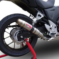 Escape compatível com Honda Cb 400 X 2019-2025, Deeptone Inox, Escape legal, homologado, silenciador com db killer removível e tubo de ligação específico 