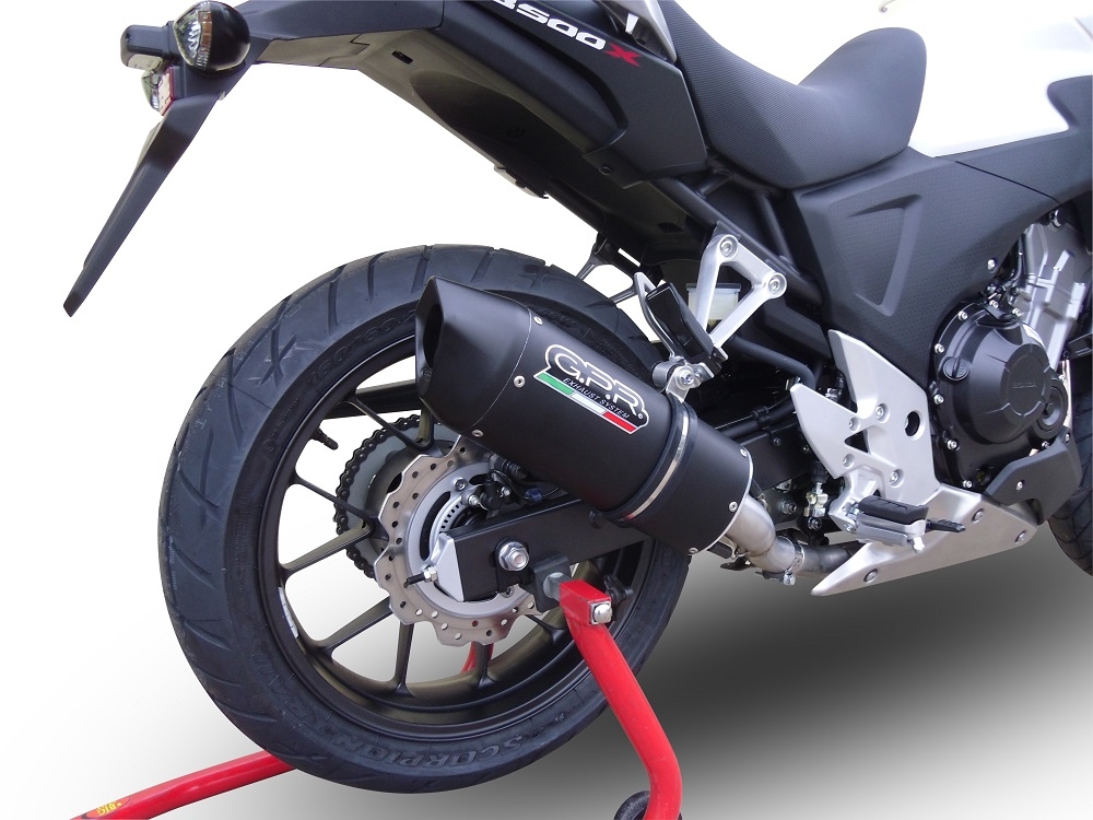 Escape compatível com Honda Cb 400 X 2013-2015, Furore Nero, Escape legal, homologado, silenciador com db killer removível e tubo de ligação específico 