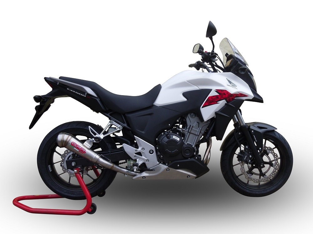 Escape compatível com Honda Cb 500 X 2016-2018, Powercone Evo, Escape legal, homologado, silenciador com db killer removível e tubo de ligação específico 