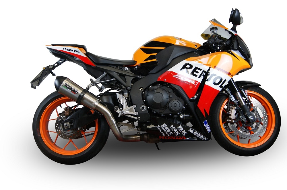 Escape compatível com Honda Cbr 1000 Rr 2014-2016, M3 Black Titanium, Sistema racing Silencioso com tubo de ligação 