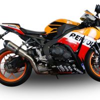 Escape compatível com Honda Cbr 1000 Rr 2014-2016, M3 Black Titanium, Sistema racing Silencioso com tubo de ligação 