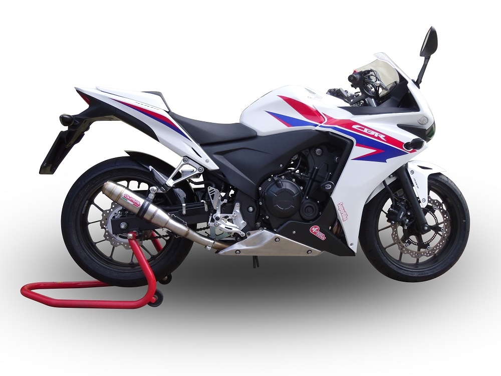 Escape compatível com Honda Cbr 500 R 2012-2016, Deeptone Inox, Sistema racing Silencioso com tubo de ligação 