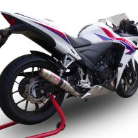 Escape compatível com Honda Cbr 500 R 2012-2016, Deeptone Inox, Sistema racing Silencioso com tubo de ligação 
