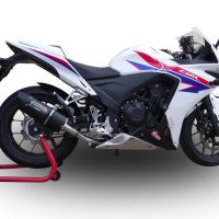 Escape compatível com Honda Cbr 500 R 2012-2016, Furore Nero, Sistema racing Silencioso com tubo de ligação 