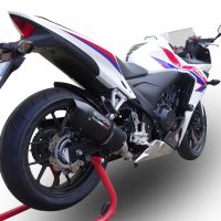 Escape compatível com Honda Cbr 500 R 2012-2016, Furore Nero, Sistema racing Silencioso com tubo de ligação 
