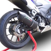 Escape compatível com Honda Cbr 500 R 2012-2016, Furore Nero, Sistema racing Silencioso com tubo de ligação 
