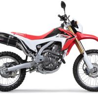 Escape compatível com Honda Crf 250 L - Rally 2017-2020, Furore Evo4 Nero, Escape legal, homologado, silenciador com catalisador, db killer removível e tubo de ligação específico 