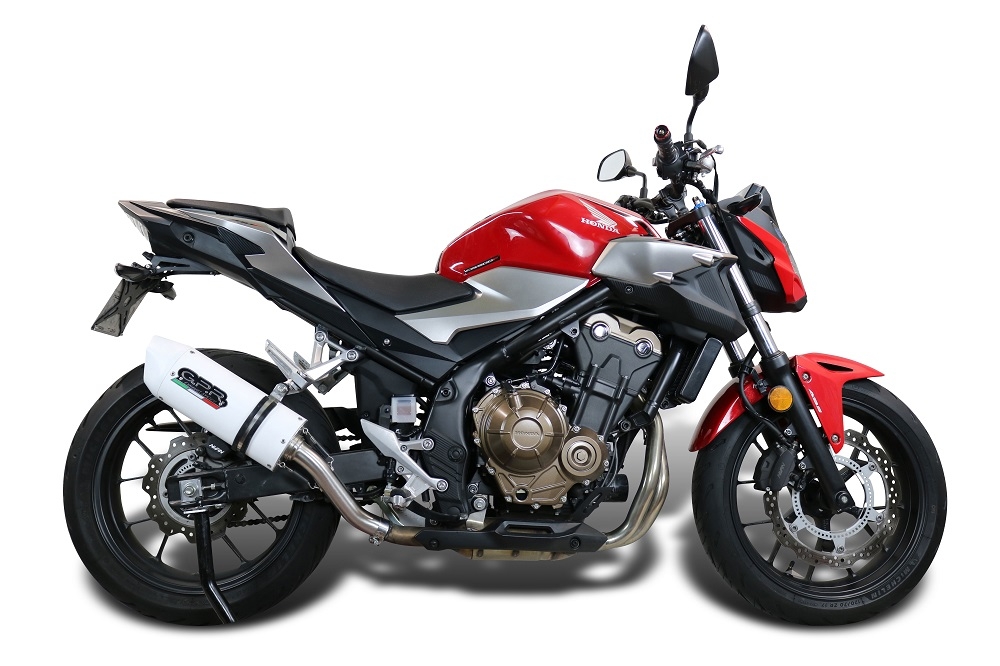 Escape compatível com Honda Cb 500 F 2021-2025, Albus Evo4, Escape legal, homologado, silenciador com db killer removível e tubo de ligação específico 