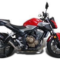 Escape compatível com Honda Cb 500 F 2021-2025, Furore Nero, Escape legal, homologado, silenciador com db killer removível e tubo de ligação específico 