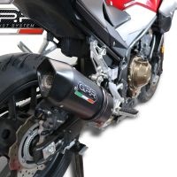 GPR escape compatível com  Honda Cb 500 F 2019-2020, Furore Evo4 Nero, Escape legal, homologado, silenciador com db killer removível e tubo de ligação específico 