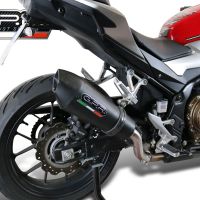 Escape compatível com Honda Cb 500 X 2019-2025, GP Evo4 Black Titanium, Escape legal, homologado, silenciador com db killer removível e tubo de ligação específico 