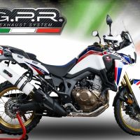 Escape compatível com Honda Crf 1000 L Africa Twin 2018-2020, Albus Evo4, Escape legal, homologado, silenciador com db killer removível e tubo de ligação específico 