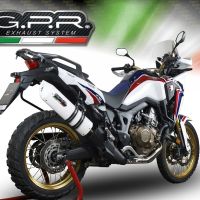 Escape compatível com Honda Crf 1000 L Africa Twin 2018-2020, Albus Evo4, Escape legal, homologado, silenciador com db killer removível e tubo de ligação específico 