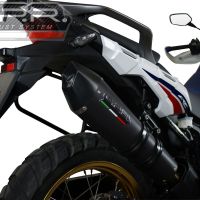 Escape compatível com Honda Crf 1000 L Africa Twin 2015-2017, Gpe Ann. Black titanium, Escape legal, homologado, silenciador com db killer removível e tubo de ligação específico 