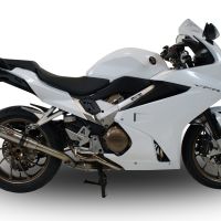 Escape compatível com Honda Vfr 800 F 2014-2016, Deeptone Inox, Escape legal, homologado, silenciador com db killer removível e tubo de ligação específico 