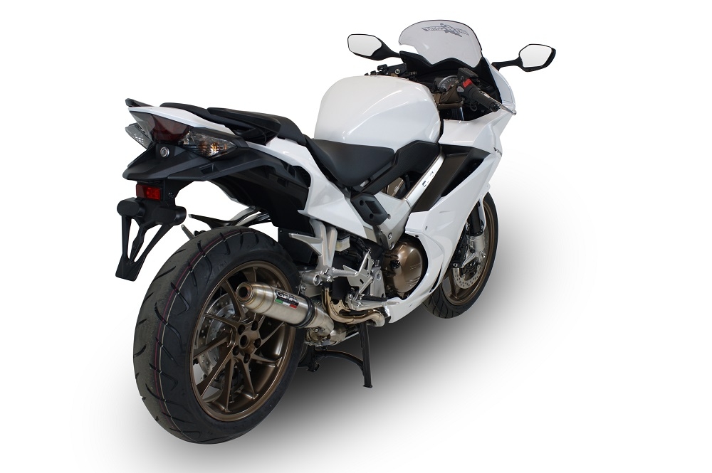 Escape compatível com Honda Vfr 800 F 2014-2016, Deeptone Inox, Escape legal, homologado, silenciador com db killer removível e tubo de ligação específico 