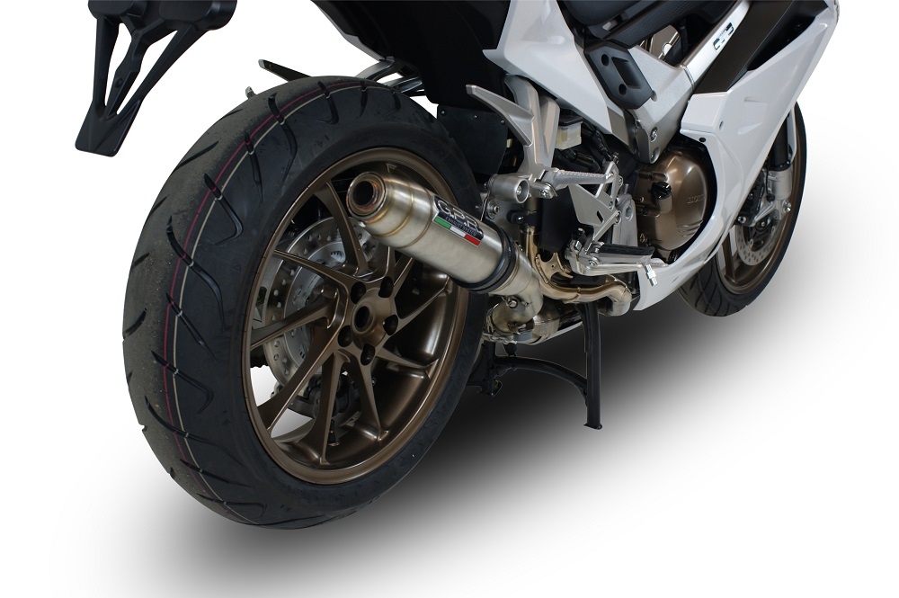 Escape compatível com Honda Vfr 800 F 2014-2016, Deeptone Inox, Escape legal, homologado, silenciador com db killer removível e tubo de ligação específico 