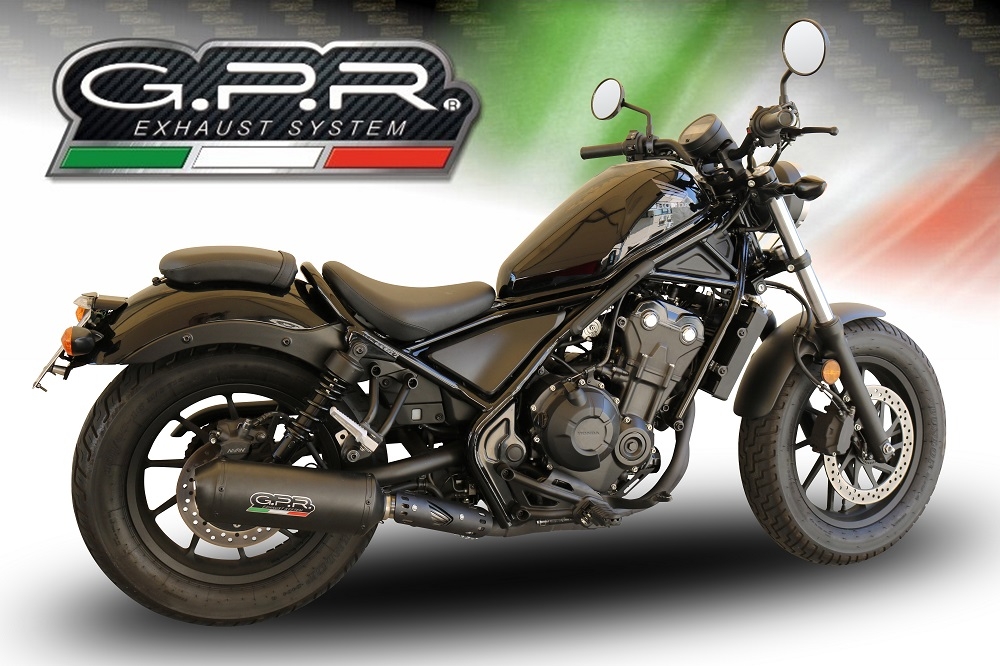 Escape compatível com Honda Cmx 500 Rebel 2017-2020, Ghisa , Escape legal, homologado, silenciador com db killer removível e tubo de ligação específico 