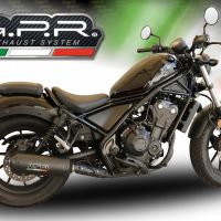 Escape compatível com Honda Cmx 500 Rebel 2017-2020, Ghisa , Escape legal, homologado, silenciador com db killer removível e tubo de ligação específico 