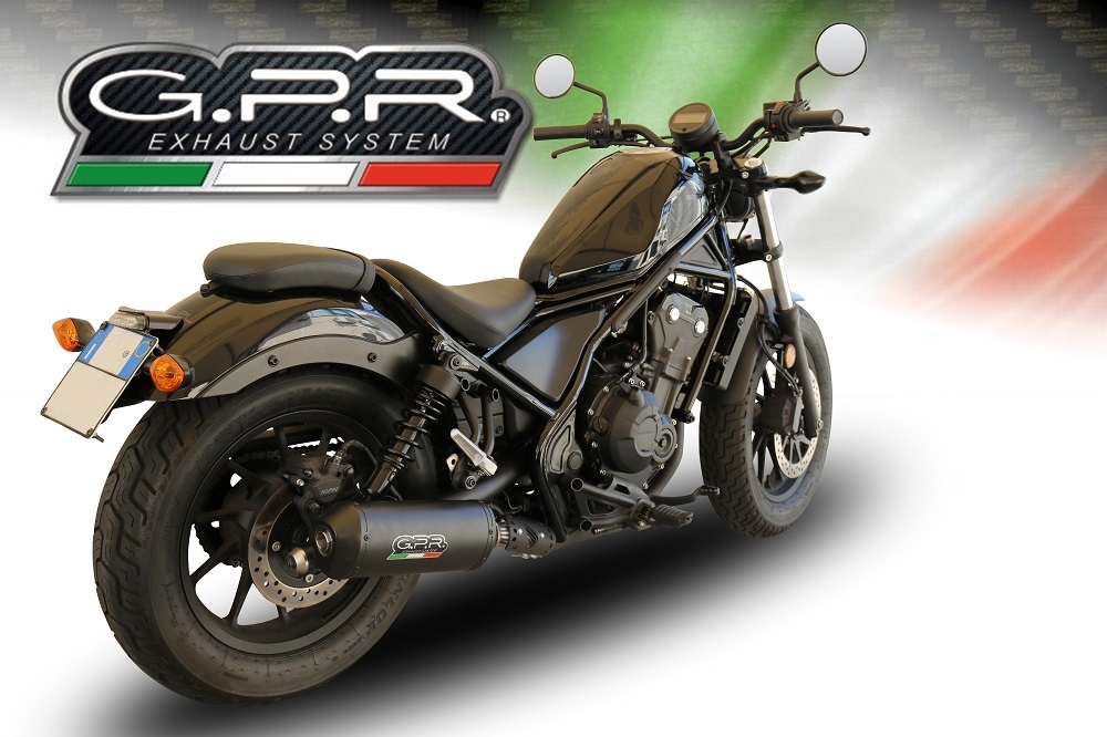 Escape compatível com Honda Cmx 500 Rebel 2017-2020, Ghisa , Escape legal, homologado, silenciador com db killer removível e tubo de ligação específico 