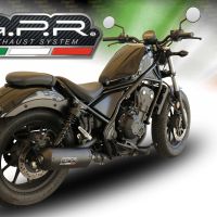 Escape compatível com Honda Cmx 500 Rebel 2017-2020, Ghisa , Escape legal, homologado, silenciador com db killer removível e tubo de ligação específico 