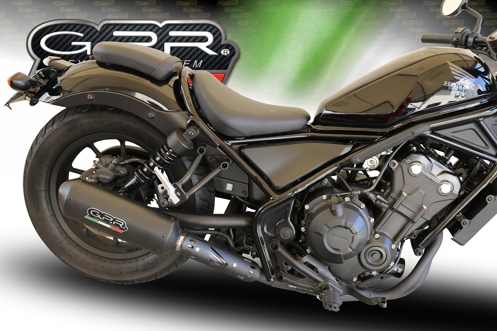 Escape compatível com Honda Cmx 500 Rebel 2017-2020, Ghisa , Escape legal, homologado, silenciador com db killer removível e tubo de ligação específico 