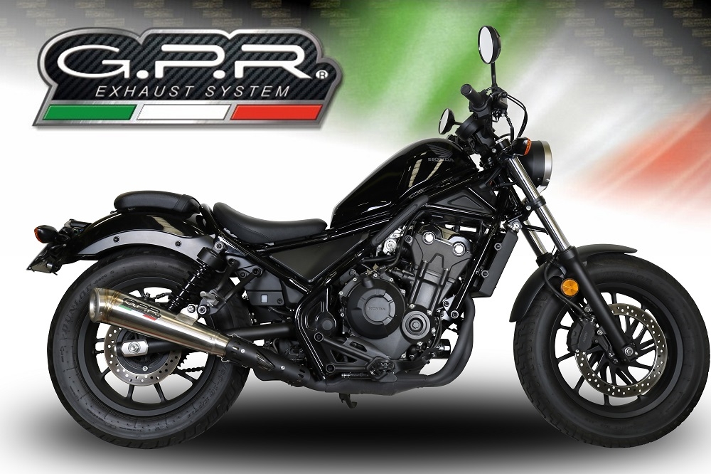 Escape compatível com Honda Cmx 500 Rebel 2021-2023, Powercone Evo, Escape legal, homologado, silenciador com db killer removível e tubo de ligação específico 