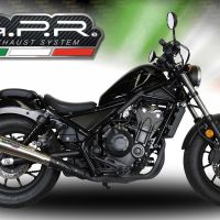 Escape compatível com Honda Cmx 500 Rebel 2021-2023, Powercone Evo, Escape legal, homologado, silenciador com db killer removível e tubo de ligação específico 
