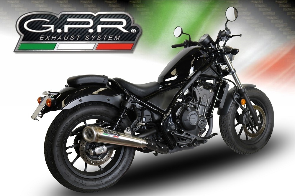 Escape compatível com Honda Cmx 500 Rebel 2021-2023, Powercone Evo, Escape legal, homologado, silenciador com db killer removível e tubo de ligação específico 