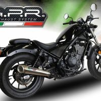 Escape compatível com Honda Cmx 500 Rebel 2021-2023, Powercone Evo, Escape legal, homologado, silenciador com db killer removível e tubo de ligação específico 