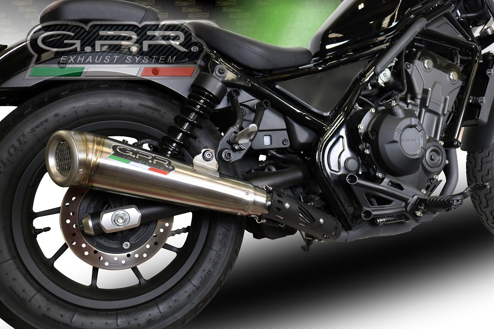 Escape compatível com Honda Cmx 500 Rebel 2021-2023, Powercone Evo, Escape legal, homologado, silenciador com db killer removível e tubo de ligação específico 