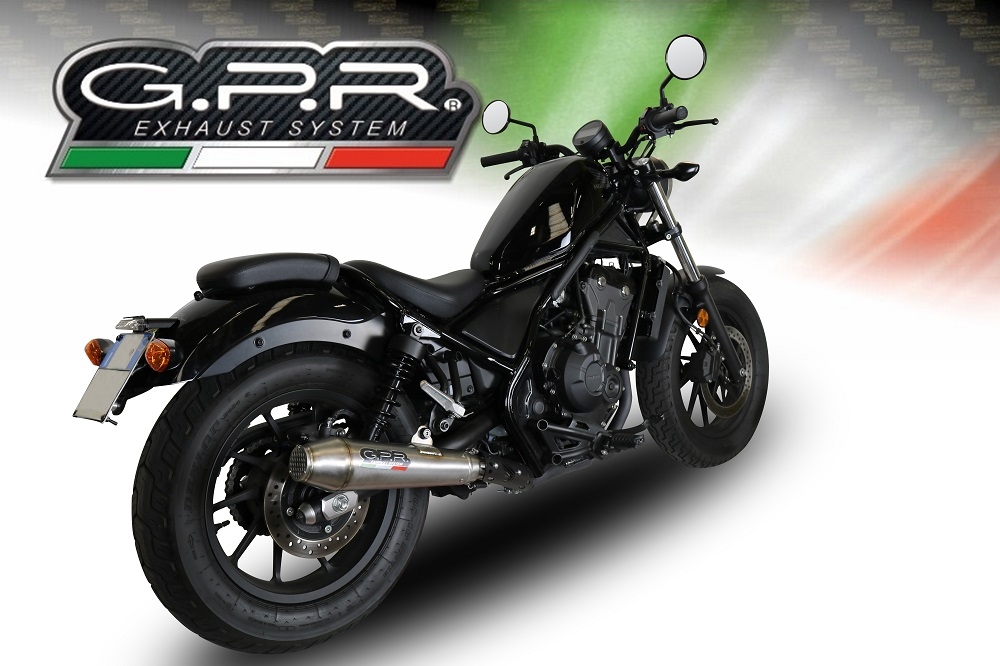 Escape compatível com Honda Cmx 300 Rebel 2017-2020, Ultracone, Escape legal, homologado, silenciador com db killer removível e tubo de ligação específico 