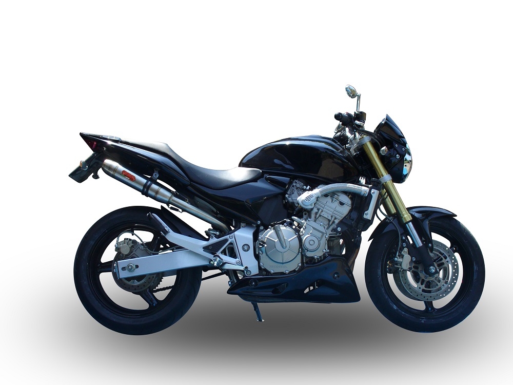 Escape compatível com Honda Hornet Cb 600 F 2003-2006, Deeptone Inox, Escape legal, homologado, silenciador com db killer removível e tubo de ligação específico 