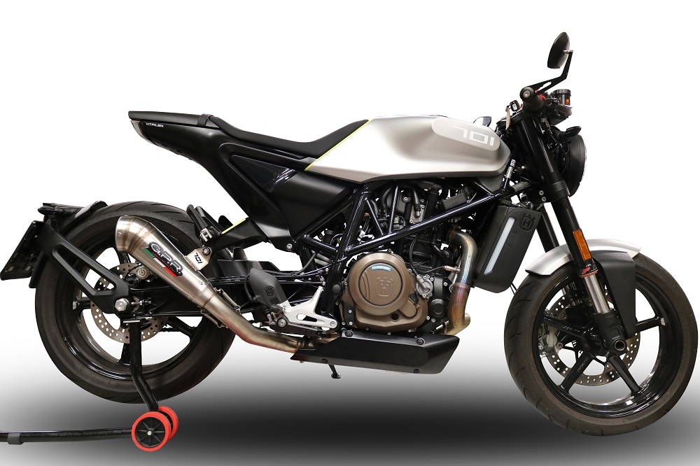 Escape compatível com Husqvarna Svartpilen 701 2018-2020, Powercone Evo, Escape legal, homologado, silenciador com db killer removível e tubo de ligação específico 