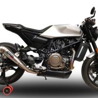 Escape compatível com Husqvarna Svartpilen 701 2018-2020, Powercone Evo, Escape legal, homologado, silenciador com db killer removível e tubo de ligação específico 